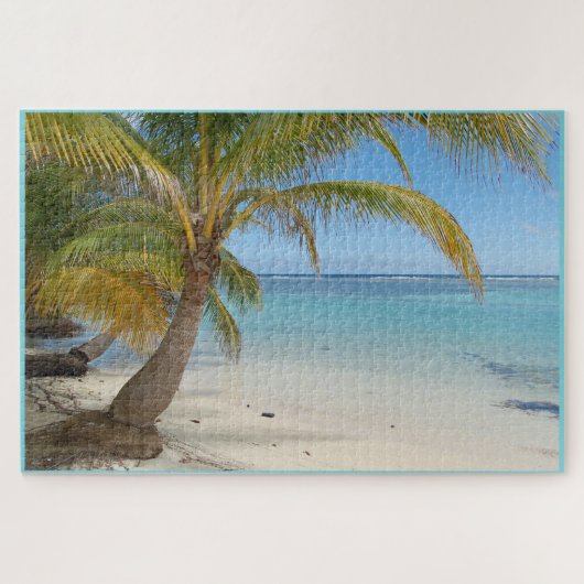 Puzzle Belize Palm Tree Beach Caraïbes Océan marin (Horizontal)