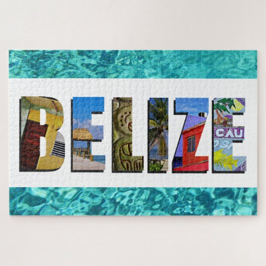 Puzzle Belize Tropical Beach Blue Ocean Travel Photos (Horizontal)
