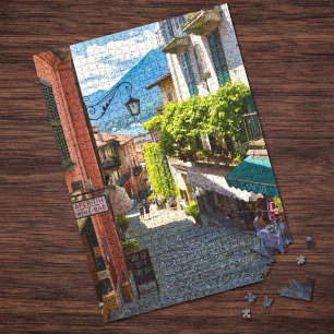 Puzzle Bellagio, ruelle du centre-ville (lac de Côme, Ita