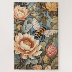 Puzzle Belle Abeille De Jardin Avec Fleurs Protea