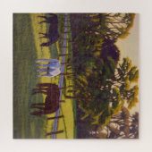 Puzzle Belle affiche Pâturage Chevaux de Pays (Horizontal)