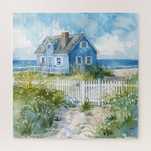 Puzzle Belle aquarelle Beach Cottage (Vertical)