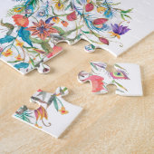 Puzzle Belle aquarelle bleu paon I (Côté)