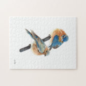 Puzzle Belle Aquarelle Bluebird Couple Art (Horizontal)