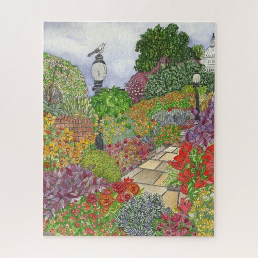 Puzzle Belle aquarelle de jardin (Vertical)