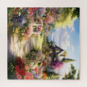 Puzzle Belle aquarelle Jardin de campagne (Horizontal)
