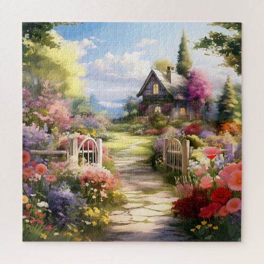 Puzzle Belle aquarelle Jardin de campagne (Vertical)