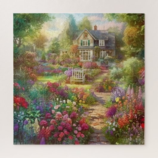 Puzzle Belle aquarelle Jardin de campagne (Vertical)
