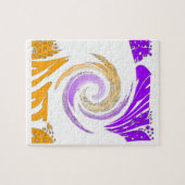 Puzzle Belle Art Moderne Design : Tourbillon violet et or (Horizontal)