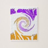 Puzzle Belle Art Moderne Design : Tourbillon violet et or (Vertical)