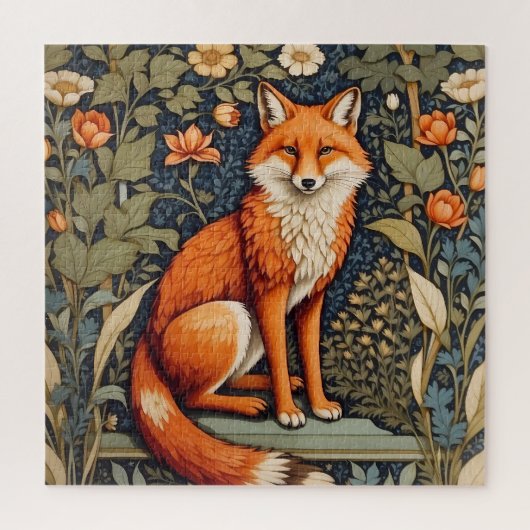 Puzzle Belle assise Red Fox William Morris Inspiré (Vertical)