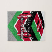 Puzzle Belle Belle Cube Kenyane Drapeau avec salutation (Horizontal)