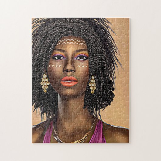 Puzzle Belle Black African Princess Woman Art (Vertical)