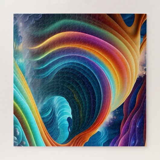 Puzzle Belle cascade arc-en-ciel (Horizontal)