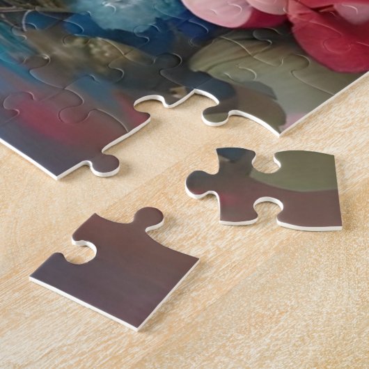 Puzzle Belle chat et fleurs siamois (Côté)