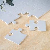 Puzzle Belle composition florale bleue et blanche (Côté)
