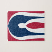 Puzzle Belle couleur rouge, blanc, bleu texture Abstraite (Horizontal)