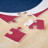 Puzzle Belle couleur rouge, blanc, bleu texture Abstraite (Côté)