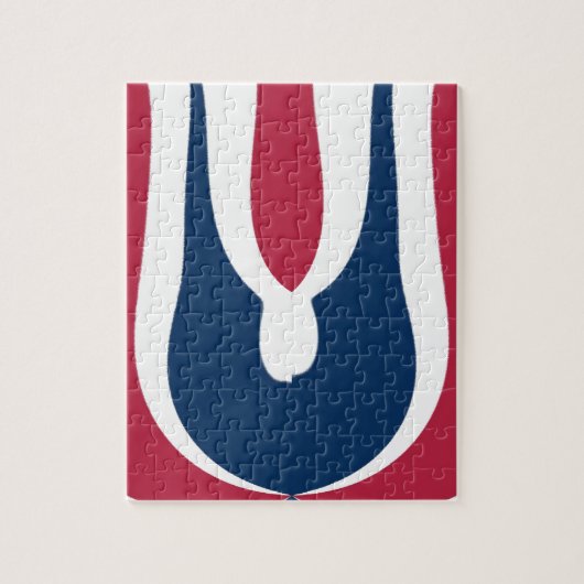 Puzzle Belle couleur rouge, blanc, bleu texture Abstraite (Vertical)