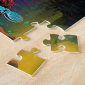 Puzzle Belle Dame africaine colorée avec Afro (Côté)