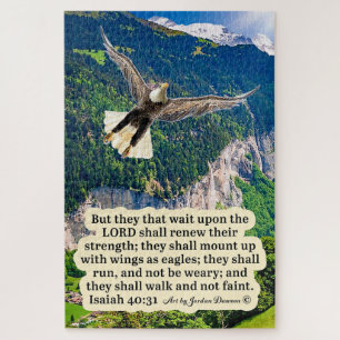 Puzzle Belle Écriture d'aigle Isaïe 40:31