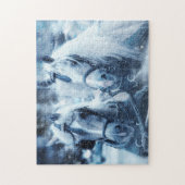 Puzzle Belle équipe Cheval Hiver Conduite photo (Vertical)