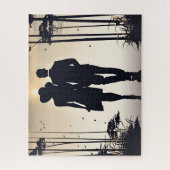 Puzzle Belle et élégante Couple Romantique Promenade (Vertical)