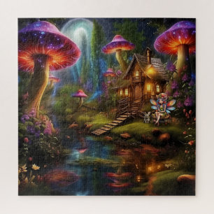 Puzzle Belle fée à sa maison de forêt