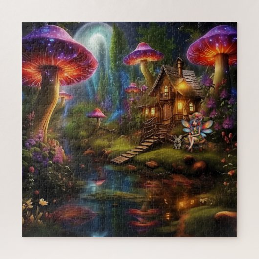 Puzzle Belle fée à sa maison de forêt (Vertical)