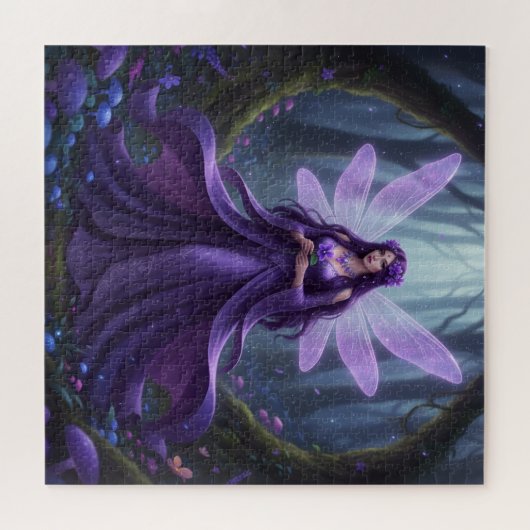 Puzzle Belle Fée Améthyste de Février (Horizontal)