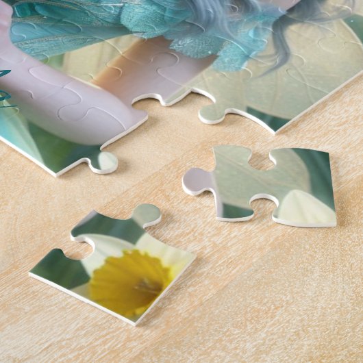 Puzzle Belle fée de mars dans les jonquilles (Côté)