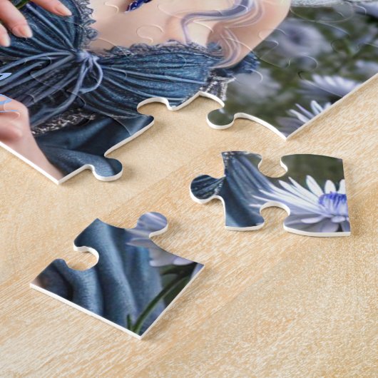 Puzzle Belle fée de septembre en Asters (Côté)