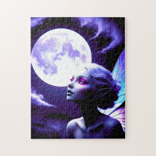 Puzzle Belle Fée Regarder la Pleine lune (Vertical)