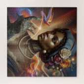 Puzzle Belle femme avec colombe (Horizontal)