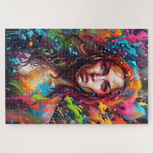 Puzzle Belle femme en peinture (Horizontal)