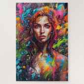 Puzzle Belle femme en peinture (Vertical)