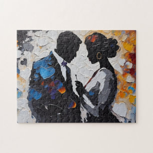 Puzzle Belle femme et homme romantique afro-américain