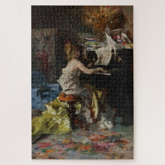 Puzzle Belle femme jouant le piano (par Boldini) (Vertical)