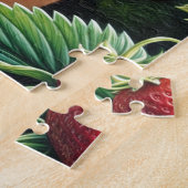 Puzzle Belle Femme Noire En Art Rouge Fraise (Côté)