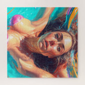 Puzzle Belle Femme sous l'eau AI Art (Horizontal)
