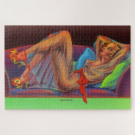 Puzzle belle fille de goupille- de début des années 1940 (Horizontal)