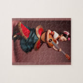Puzzle Belle Fille Jouant de la Guitare (Horizontal)
