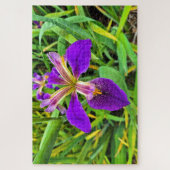 Puzzle Belle fleur d'iris violet en fleur (Vertical)