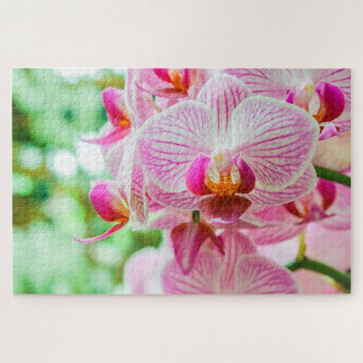 Puzzle Belle fleur fuchsia colorée (Horizontal)