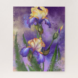Puzzle Belle Fleur Iris - Dessin D'Art Migné