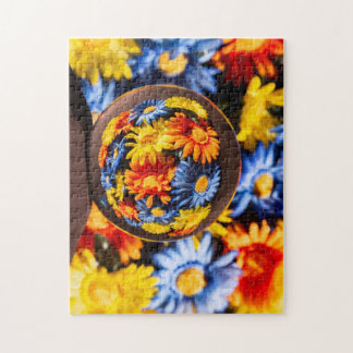 Puzzle Belle Fleur Orb Colorée Reflection