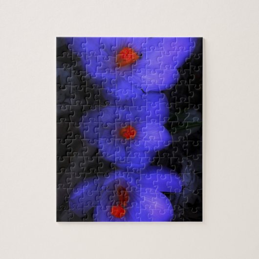 Puzzle Belle floraison de crocus bleu pourpre (Vertical)