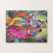 Puzzle Belle florale Vintage Krishna Radha (Horizontal)
