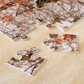 Puzzle Belle forêt d'hiver avec la neige (Côté)