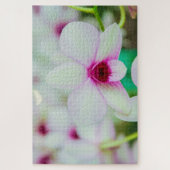 Puzzle Belle fuchsia et fleur blanche (Vertical)